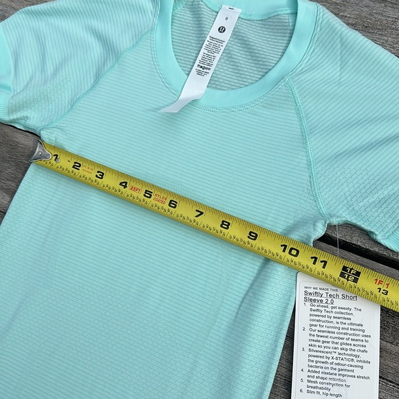 Lululemon Swiftly Tech Short-Sleeve Shirt 2.0 Ideal Mint size 0 NWT - Picture 4 of 7
